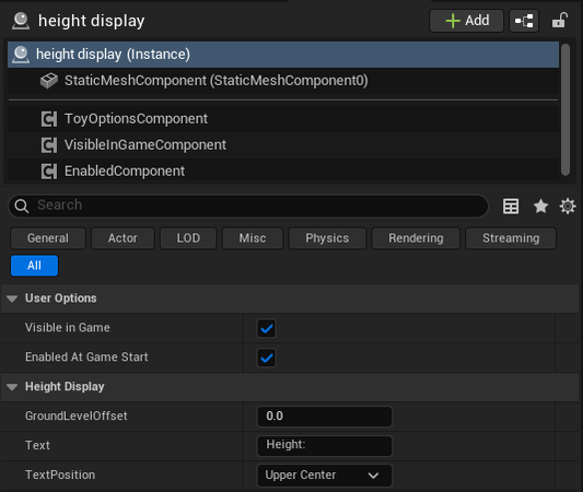 Height Counter UI Verse Script
